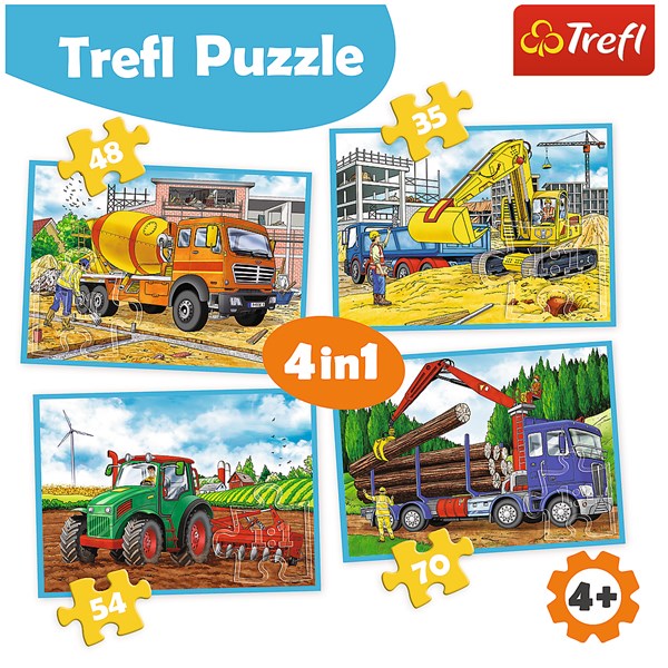 Trefl (34298) - "Large construction machines" - 35 48 54 70 pezzi