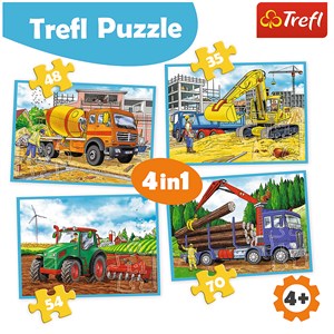 Trefl (34298) - "Large construction machines" - 35 48 54 70 pezzi
