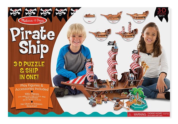 Melissa and Doug (9045) - "Pirate Ship" - 100 pezzi