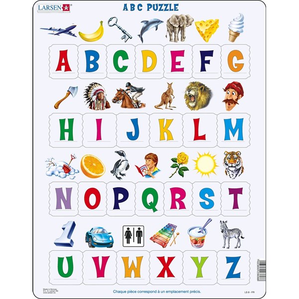 Larsen (LS826-FR) - "ABC Puzzle - FR" - 29 pezzi