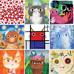 Chronicle Books / Galison (9780735361072) - "Artsy Cats" - 500 pezzi
