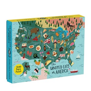 Chronicle Books / Galison (9780735355989) - "Map of The USA" - 1000 pezzi