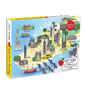 Chronicle Books / Galison (9780735354265) - "New York City Map" - 1000 pezzi