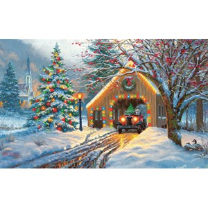 SunsOut (53015) - "Covered Bridge at Christmas" - 300 pezzi