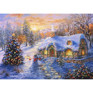 Bluebird Puzzle (70065) - Nicky Boehme: "Christmas Cottage" - 2000 pezzi