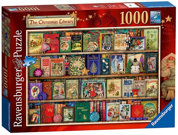 Ravensburger (19801) - "The Christmas Library" - 1000 pezzi