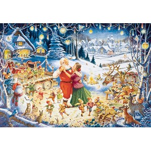 Ravensburger (19893) - "Santa's Christmas Party" - 1000 pezzi