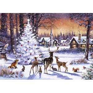 Otter House Puzzle (74740) - "Christmas Gatheringotter" - 1000 pezzi
