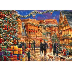 Bluebird Puzzle (70057) - Chuck Pinson: "Christmas at the Town Square" - 2000 pezzi