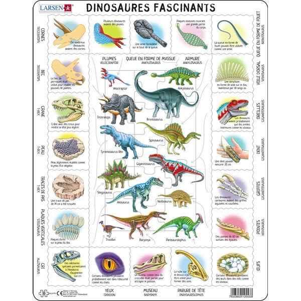 Larsen (HL9-FR) - "Fascinating Dinosaurs - FR" - 35 pezzi
