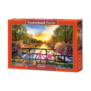Castorland (C-104536) - "Picturesque Amsterdam With Bicycles" - 1000 pezzi