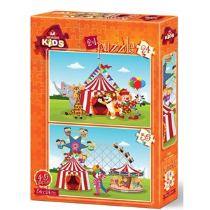 Art Puzzle (4491) - "The Circus and The Fun Fair" - 24 35 pezzi
