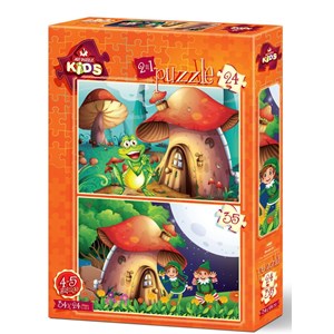 Art Puzzle (4493) - "The Mushroom House" - 24 35 pezzi