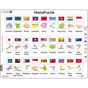 Larsen (GP7-GB) - "Names, Flags and Capitals of 27 Countries in Asia and the Pacific" - 54 pezzi