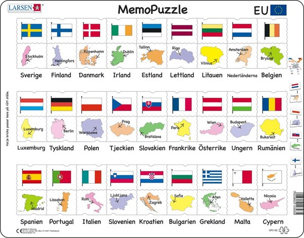 Larsen (GP2-SE) - "Names, Flags and Capitals of 27 EU Member States" - 54 pezzi