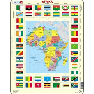 Larsen (KL3-NL) - "Map/Flag, Africa" - 70 pezzi