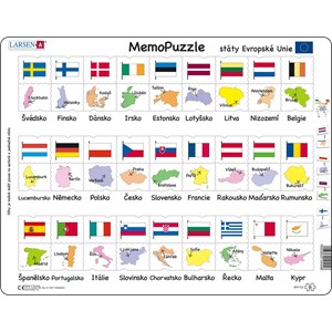 Larsen (GP2-CZ) - "Names, Flags and Capitals of 27 EU Member States - CZ" - 54 pezzi