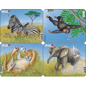 Larsen (M9) - "Lion, Elephant, Ape, Zebra" - 9 pezzi