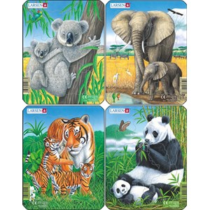 Larsen (V4) - "Koala, Elephant, Tiger, Panda" - 8 pezzi