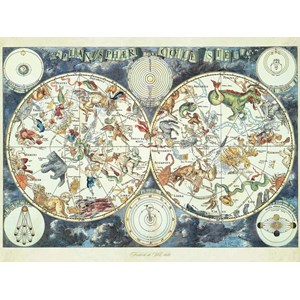 Ravensburger (16003) - "World Map of Fantastic Beasts" - 1500 pezzi