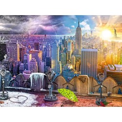Ravensburger (16008) - "New York Winter & Summer" - 1500 pezzi