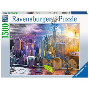 Ravensburger (16008) - "New York Winter & Summer" - 1500 pezzi