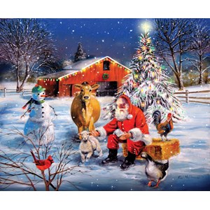 SunsOut (37996) - R.J. McDonald: "Santa at the Farm" - 300 pezzi