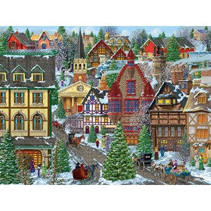 SunsOut (38937) - "Winter Village Square" - 300 pezzi