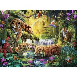 Ravensburger (16005) - "Tranquil Tigers" - 1500 pezzi