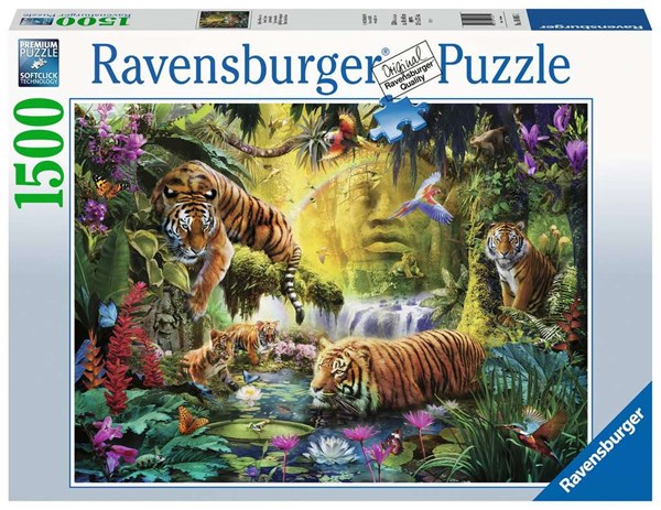 Ravensburger (16005) - "Tranquil Tigers" - 1500 pezzi