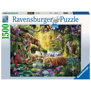 Ravensburger (16005) - "Tranquil Tigers" - 1500 pezzi
