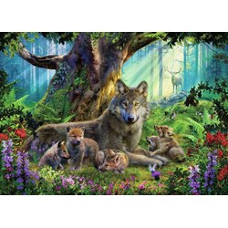 Ravensburger (15987) - "Wolves in the Forest" - 1000 pezzi