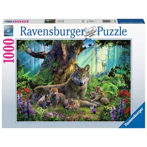 Ravensburger (15987) - "Wolves in the Forest" - 1000 pezzi