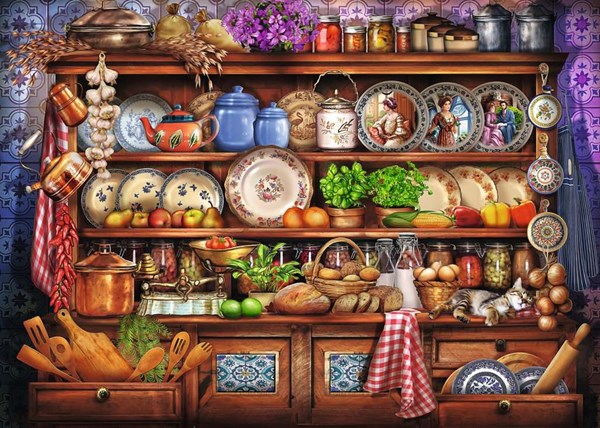 Ravensburger (19848) - "Mum's Kitchen Dresser" - 1000 pezzi