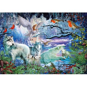 Schmidt Spiele (58349) - "Wolves in a Winter Forest" - 1000 pezzi
