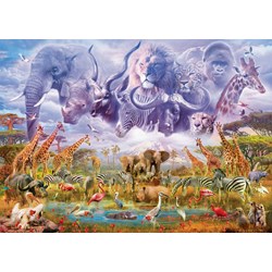Schmidt Spiele (58356) - "Animals at the Waterhole" - 1000 pezzi