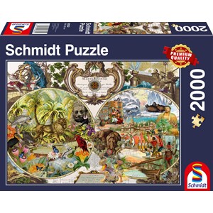 Schmidt Spiele (58362) - "Exotic World Map" - 2000 pezzi