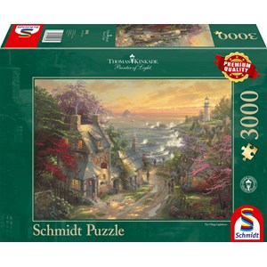 Schmidt Spiele (59482) - Thomas Kinkade: "The Village Lighthouse" - 3000 pezzi