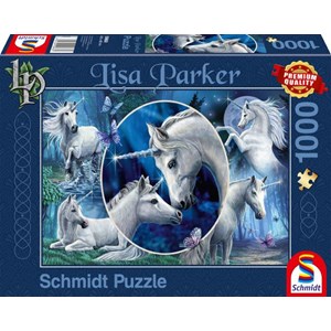 Schmidt Spiele (59668) - Lisa Parker: "Charming Unicorns" - 1000 pezzi