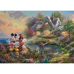 Schmidt Spiele (59639) - Thomas Kinkade: "Sweethearts Mickey & Minnie" - 1000 pezzi