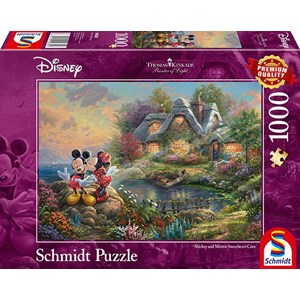 Schmidt Spiele (59639) - Thomas Kinkade: "Sweethearts Mickey & Minnie" - 1000 pezzi