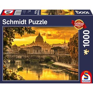 Schmidt Spiele (58393) - "Golden Light over Rome" - 1000 pezzi