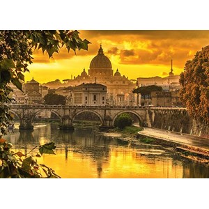 Schmidt Spiele (58393) - "Golden Light over Rome" - 1000 pezzi