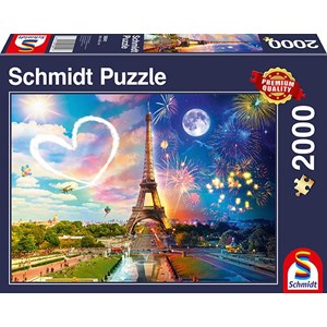 Schmidt Spiele (58941) - "Paris, Day and Night" - 2000 pezzi