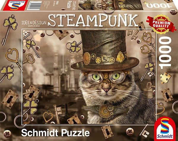 Schmidt Spiele (59644) - Markus Binz: "Steampunk Cat" - 1000 pezzi