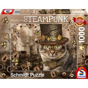 Schmidt Spiele (59644) - Markus Binz: "Steampunk Cat" - 1000 pezzi