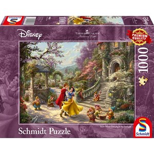Schmidt Spiele (59625) - Thomas Kinkade: "Snow White Dancing" - 1000 pezzi