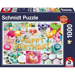 Schmidt Spiele (58379) - "Happy Birthday" - 1000 pezzi
