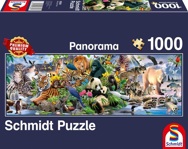 Schmidt Spiele (58384) - "Colorful Animal Kingdom" - 1000 pezzi