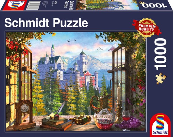 Schmidt Spiele (58386) - "View of the Fairytale Castle" - 1000 pezzi